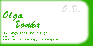 olga donka business card